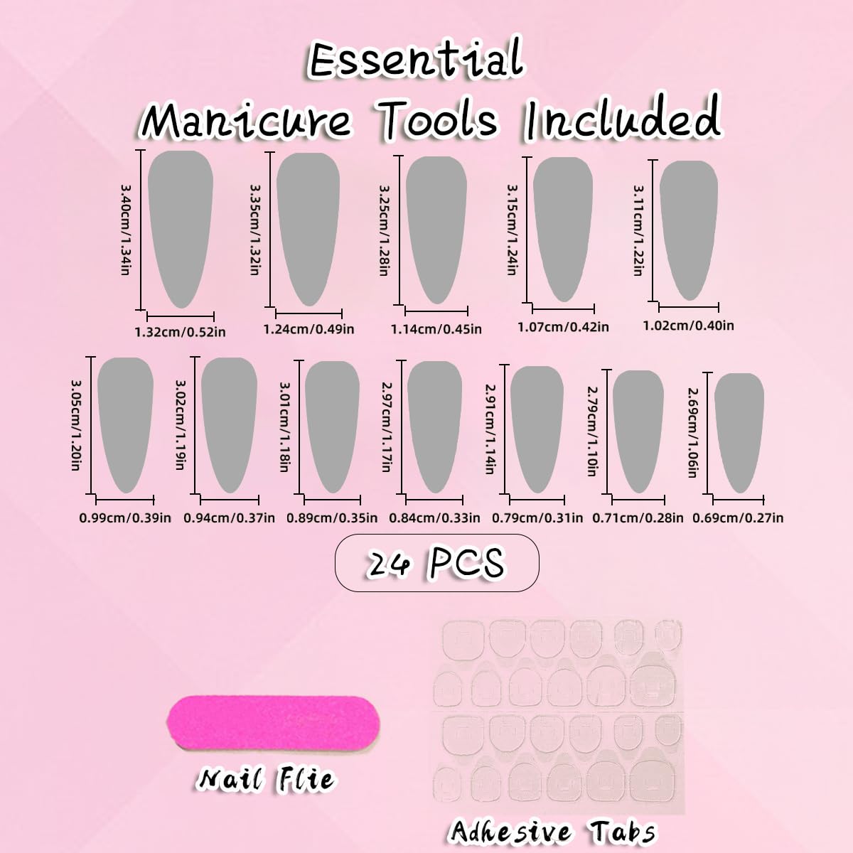 Stiletto Moon Star French Press on Nails Long-Free Shipping - Lady Luana Luxe Nails