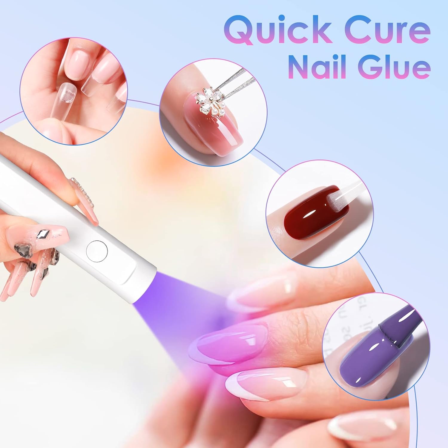 Mini Light Pen Portable UV LED Gel Nail Lamp for Salon-Worthy Manicures - Lady Luana Luxe Nails