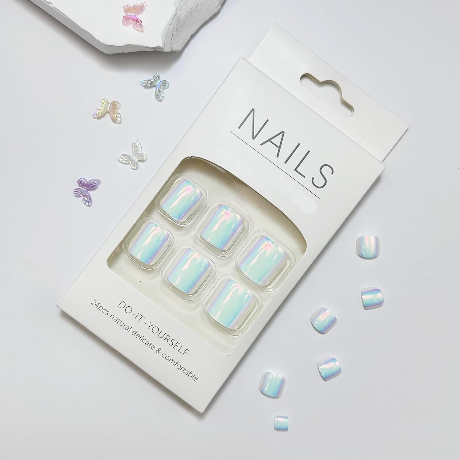 Fashionable Press-On Toenails Trendy Full Cover Designs Acrylic Fake Nails-Free Shipping - Lady Luana Luxe Nails