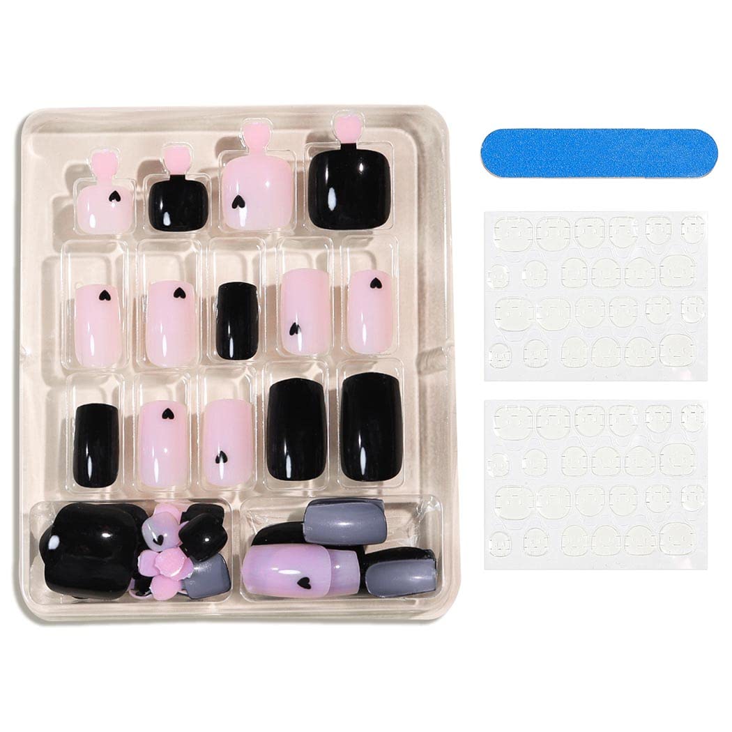 Stylish Pink Press-On Nail Set For Fingers And Toes, Shimmer And Glossy Finish-Free Shipping - Lady Luana Luxe Nails
