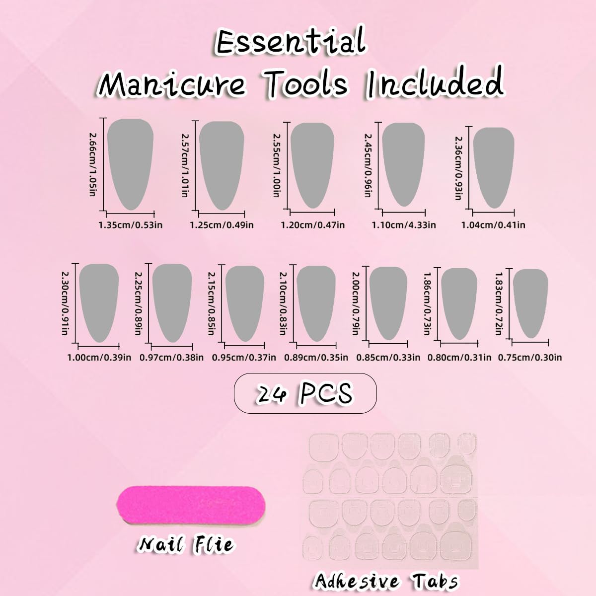 Chic Glitter and Rhinestones Almond French Tip Press on Nails- Free Shipping
