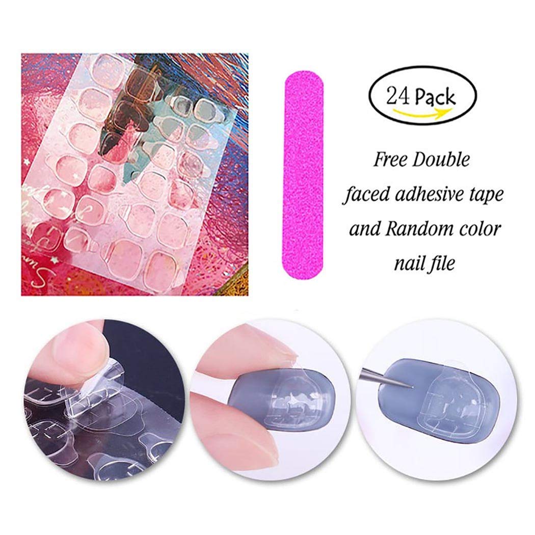 Stylish Pink Press-On Nail Set For Fingers And Toes, Shimmer And Glossy Finish-Free Shipping - Lady Luana Luxe Nails