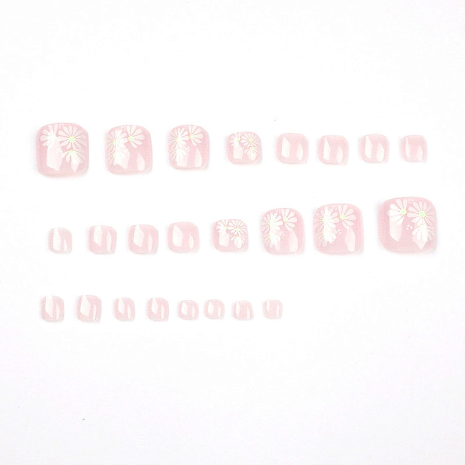 French Rhinestone Press-On Toenails Trendy Full Cover Designs Acrylic Fake Nails-Free Shipping - Lady Luana Luxe Nails