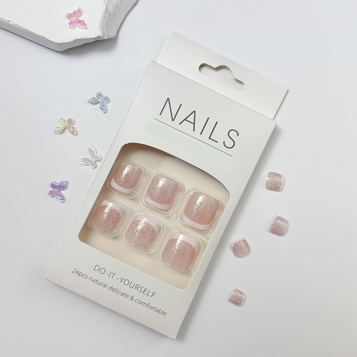 Trendy Press-On Toenails Fashionable Full Cover Designs Acrylic Fake Nails-Free Shipping - Lady Luana Luxe Nails