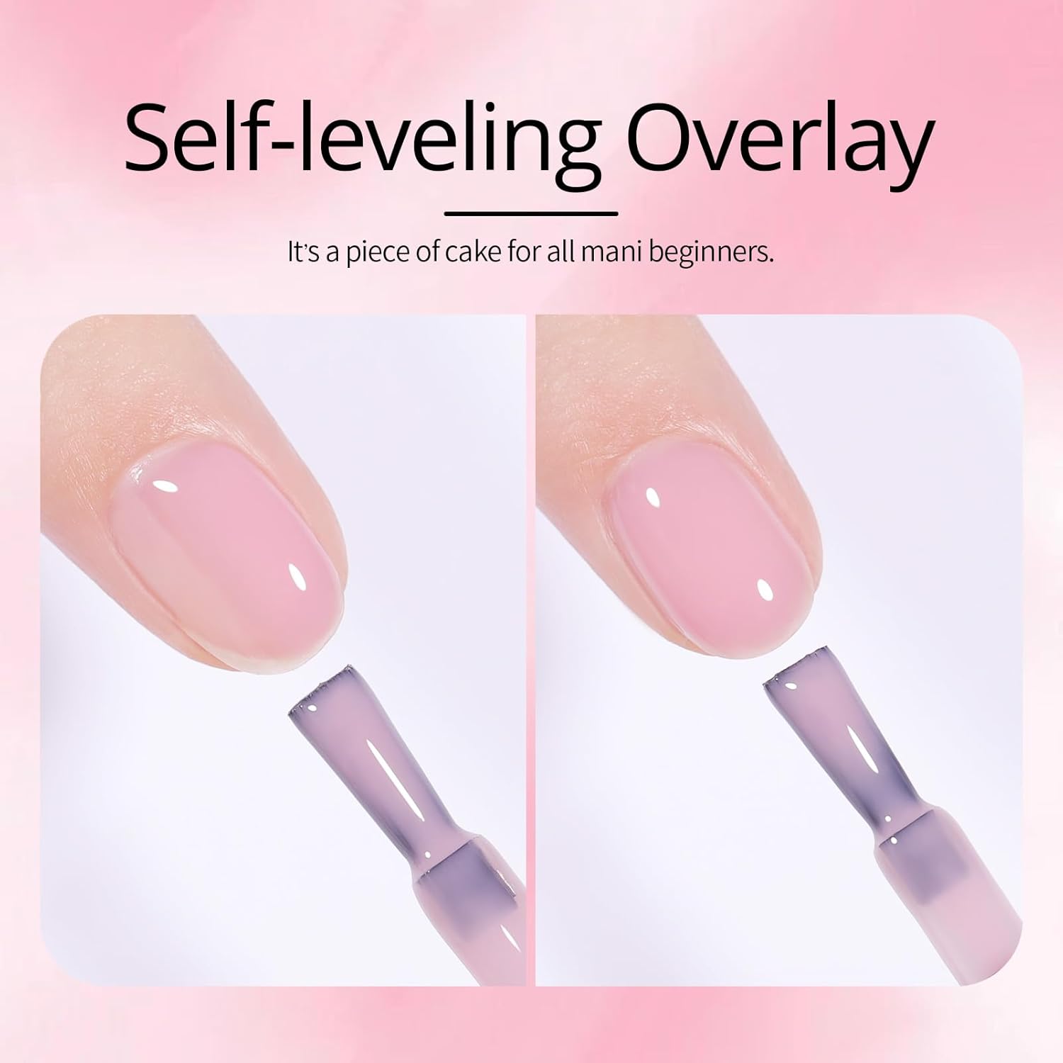Pink Base 4 in 1 Builder Gel Nail Polish Long -Lasting 6 Set Manicure Essentials-Free Shipping - Lady Luana Luxe Nails