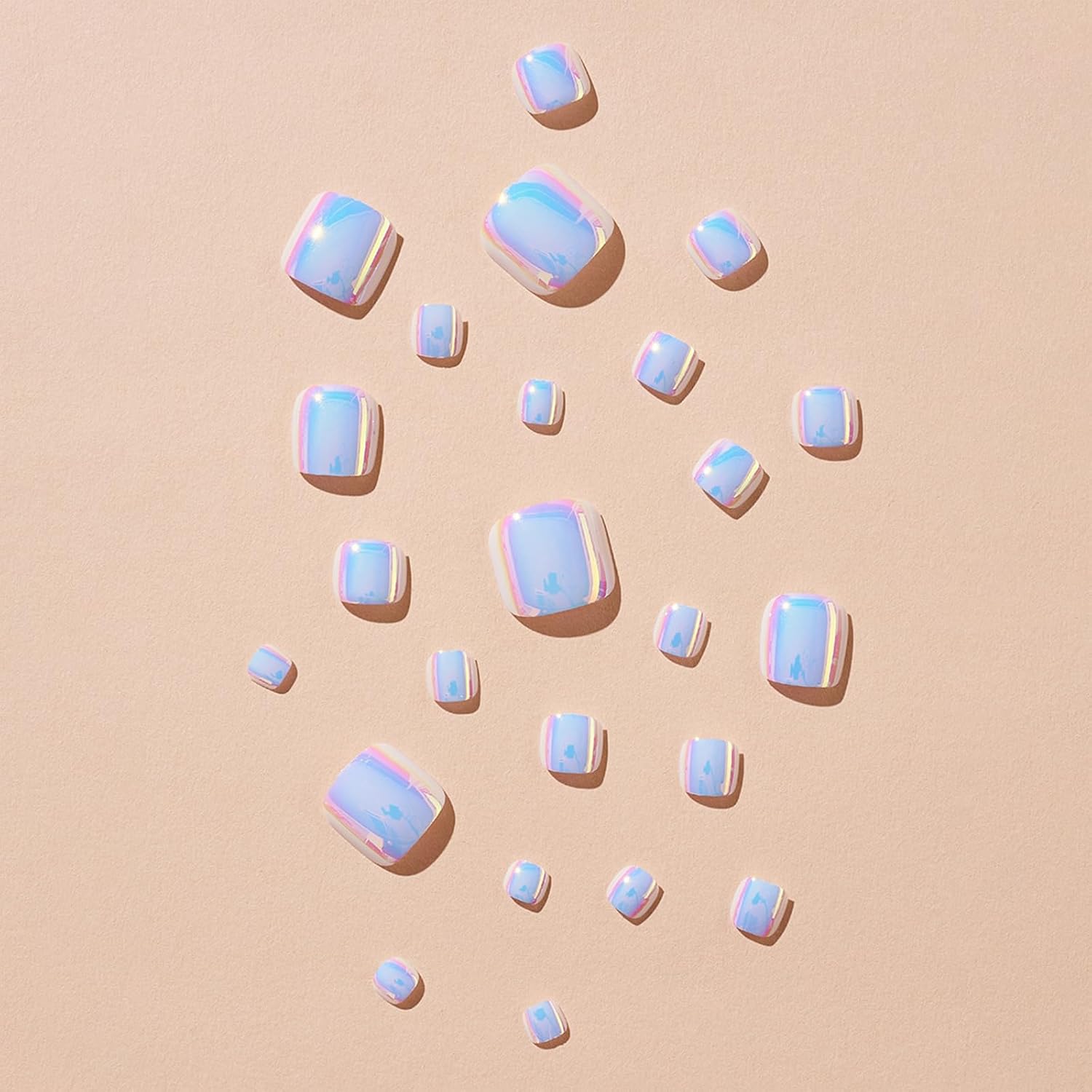 Fashionable Press-On Toenails Trendy Full Cover Designs Acrylic Fake Nails-Free Shipping - Lady Luana Luxe Nails