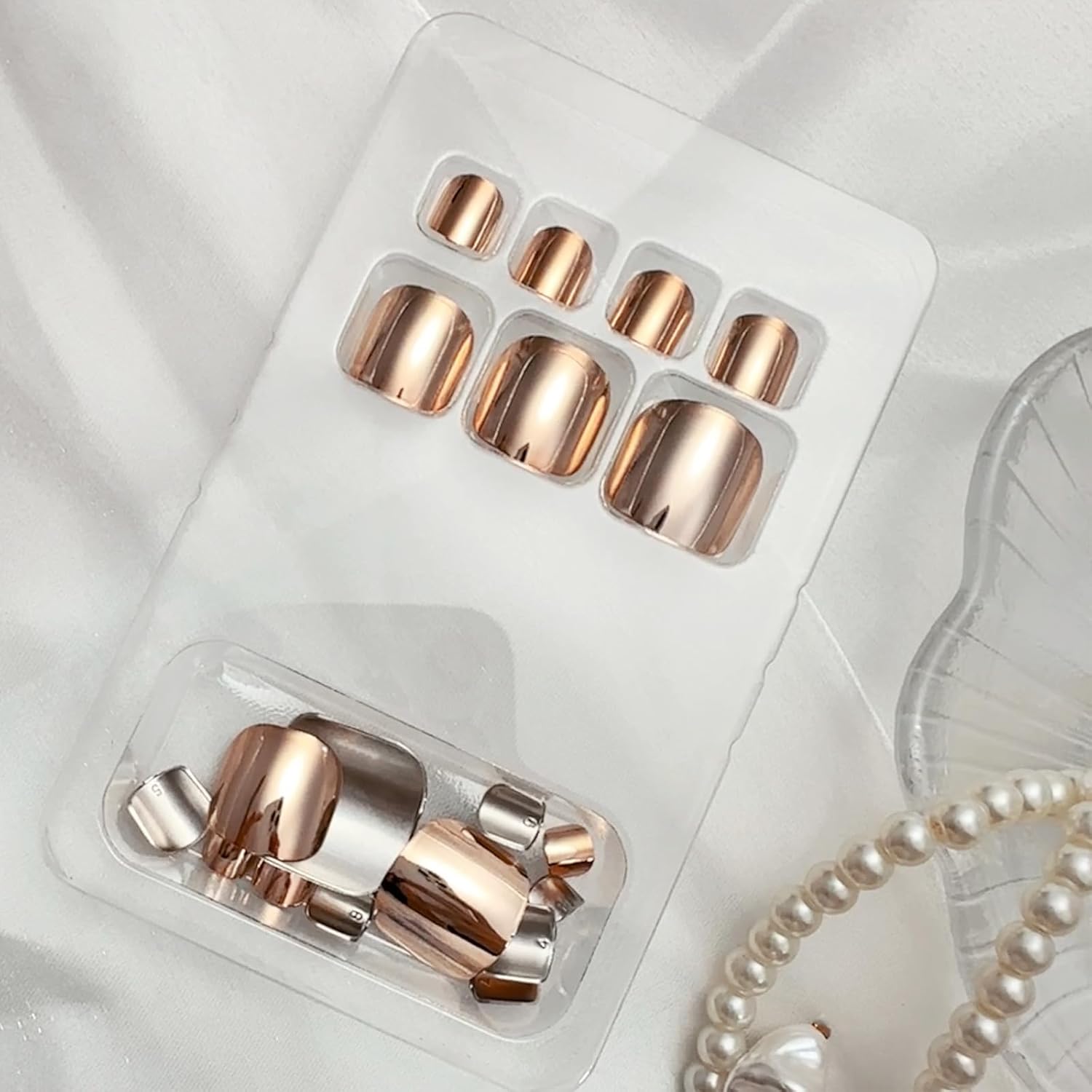 Trendy Press-On Toenails Fashionable Full Cover Designs Acrylic Fake Nails-Free Shipping - Lady Luana Luxe Nails