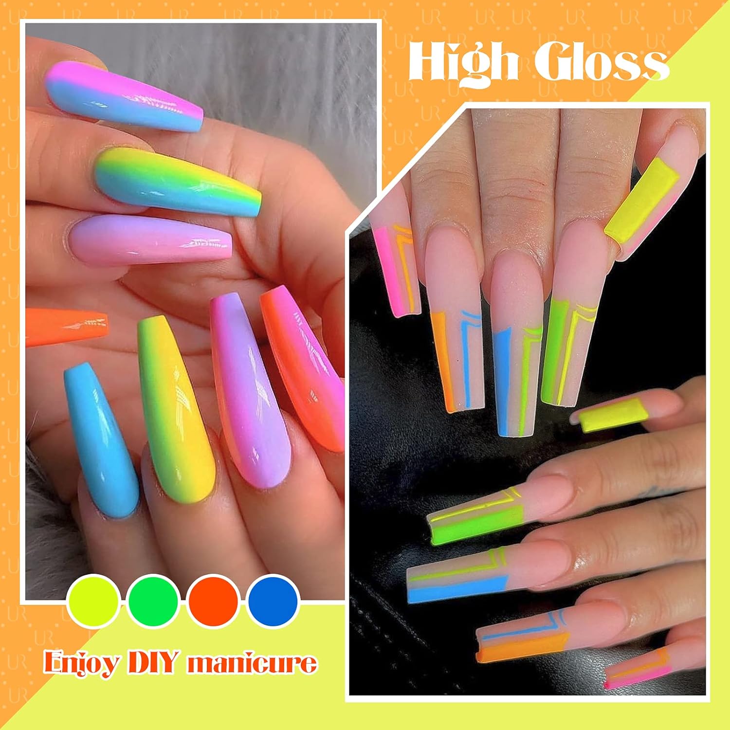 Neon Gel Nail Polish Long -Lasting Manicure Essentials-Free Shipping (Copy) - Lady Luana Luxe Nails