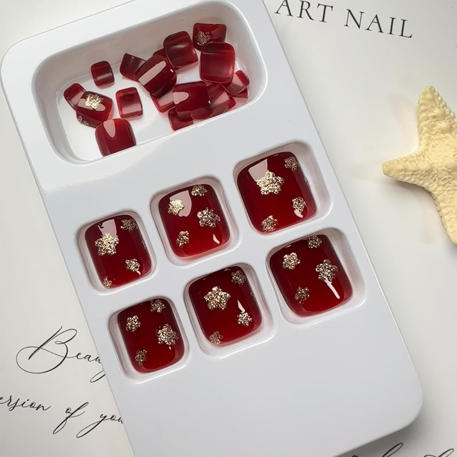 French Rhinestone Press-On Toenails Trendy Full Cover Designs Acrylic Fake Nails-Free Shipping - Lady Luana Luxe Nails