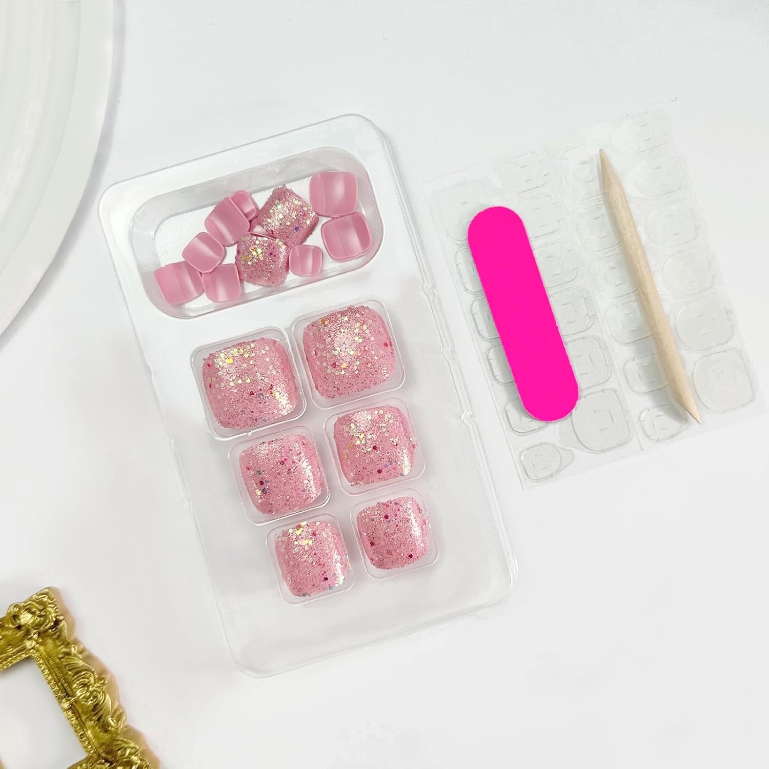 Trendy Press-On Toenails Fashionable Full Cover Designs Acrylic Fake Nails-Free Shipping - Lady Luana Luxe Nails