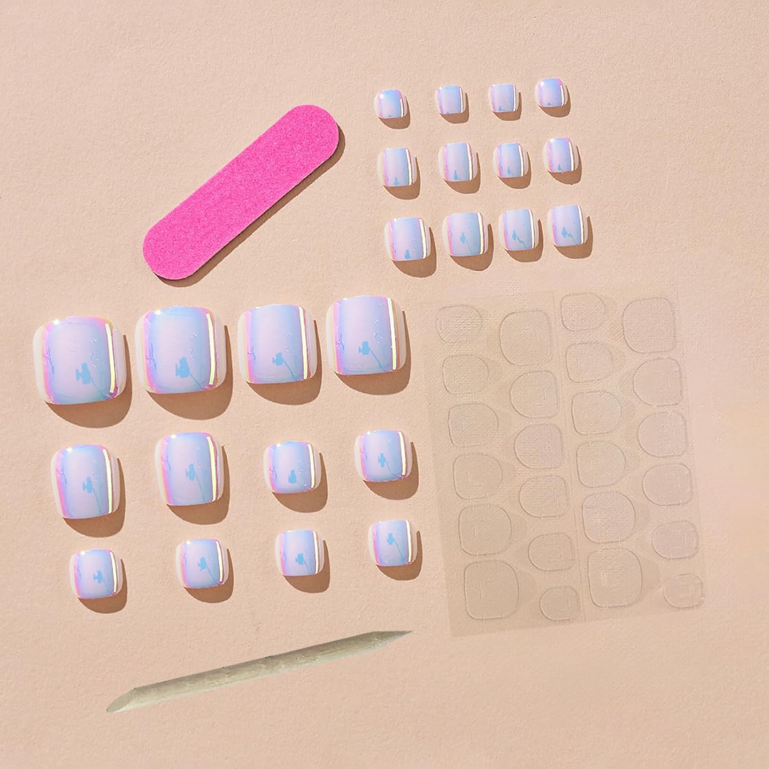 Fashionable Press-On Toenails Trendy Full Cover Designs Acrylic Fake Nails-Free Shipping - Lady Luana Luxe Nails