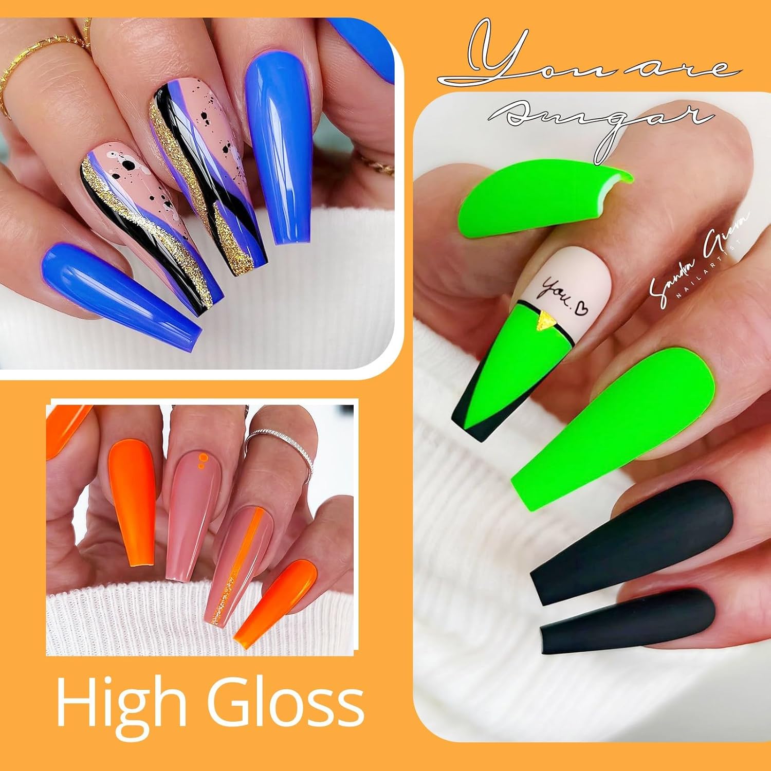 Neon Gel Nail Polish Long -Lasting Manicure Essentials-Free Shipping (Copy) - Lady Luana Luxe Nails