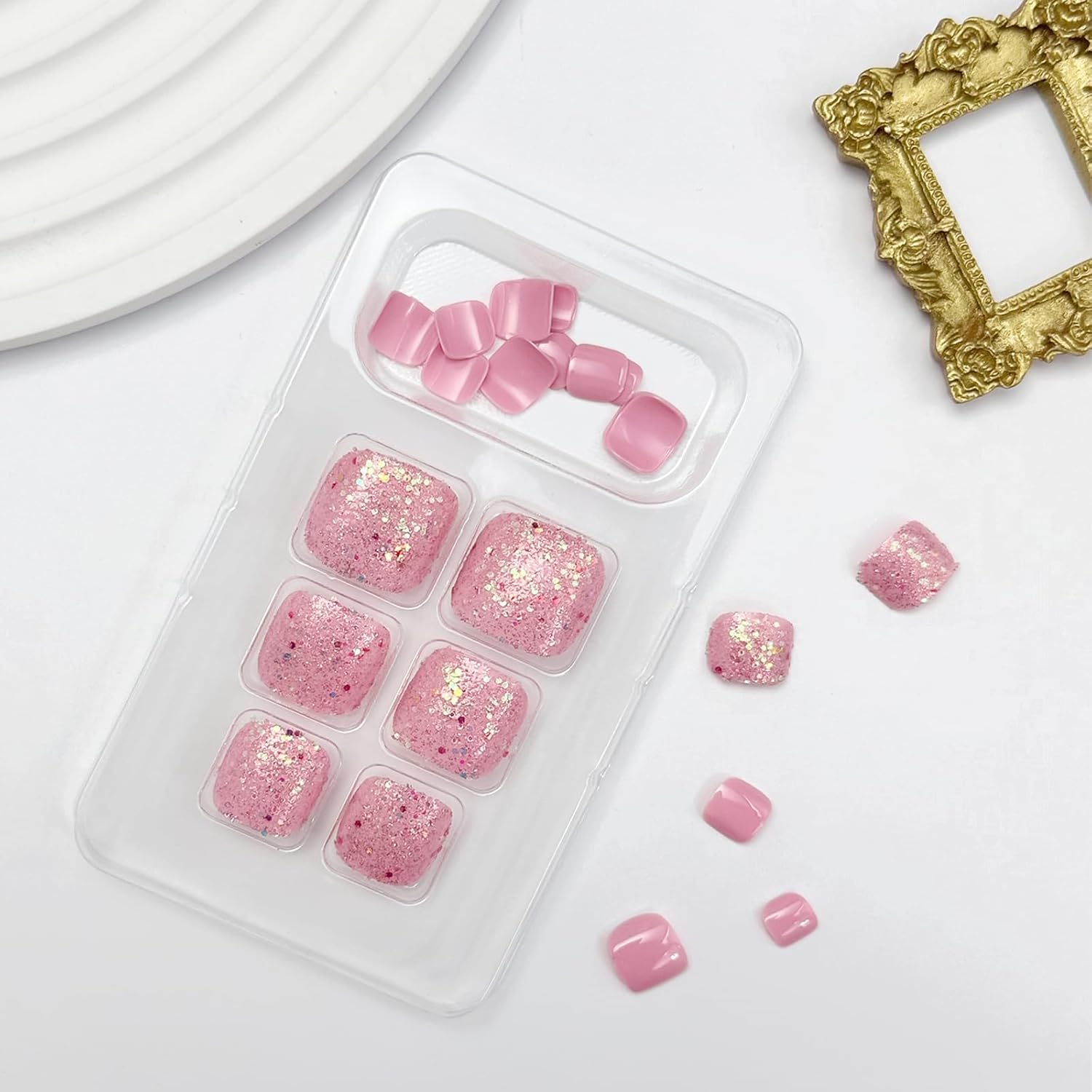 Trendy Press-On Toenails Fashionable Full Cover Designs Acrylic Fake Nails-Free Shipping - Lady Luana Luxe Nails