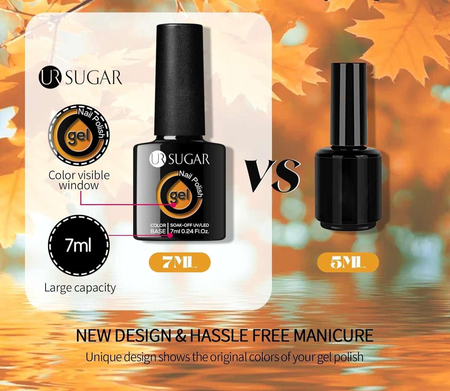 Autumn Maple Sparkle Shiny Glitter Gel Nail Polish Long-Lasting Manicure Essentials-Free Shipping - Lady Luana Luxe Nails