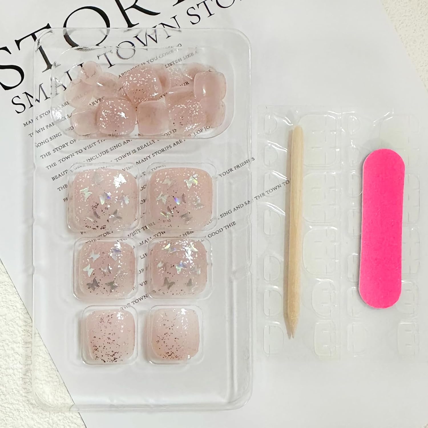 Trendy Press-On Toenails Fashionable Full Cover Designs Acrylic Fake Nails-Free Shipping - Lady Luana Luxe Nails