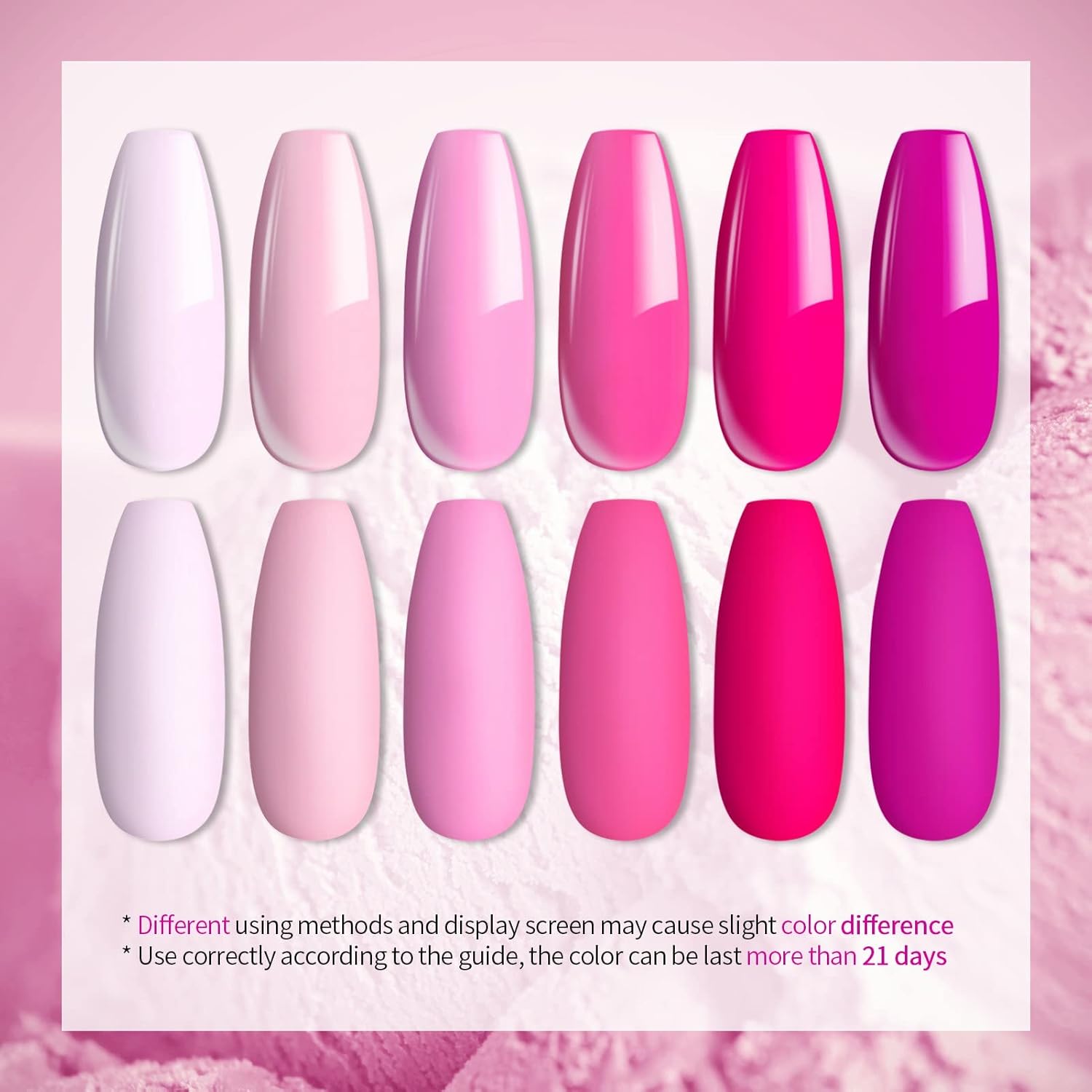 Sweet Pink 6 Set Gel Nail Polish Long-Lasting Manicure Essentials-Free Shipping - Lady Luana Luxe Nails