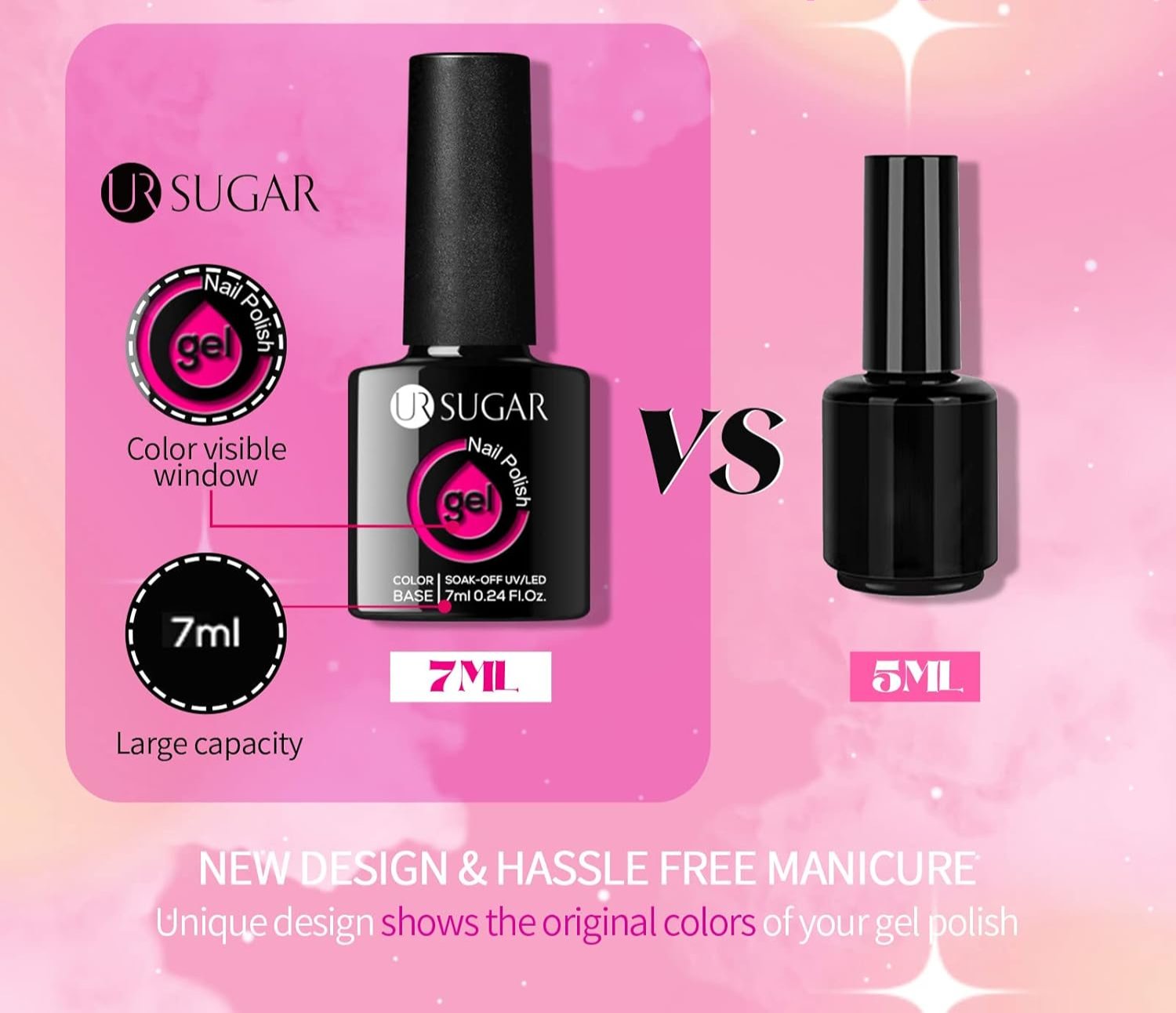 Sweet Pink 6 Set Gel Nail Polish Long-Lasting Manicure Essentials-Free Shipping - Lady Luana Luxe Nails