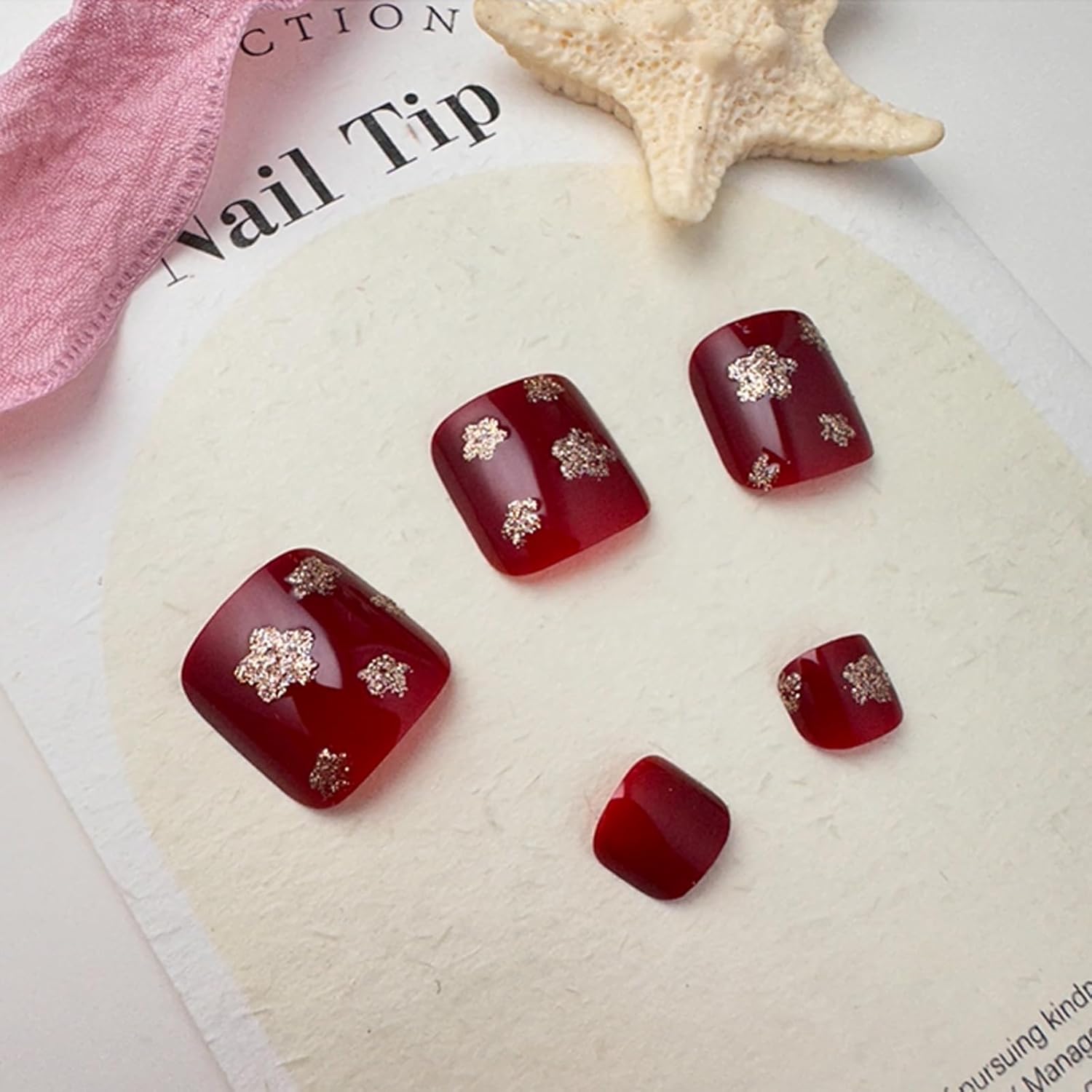 French Rhinestone Press-On Toenails Trendy Full Cover Designs Acrylic Fake Nails-Free Shipping - Lady Luana Luxe Nails