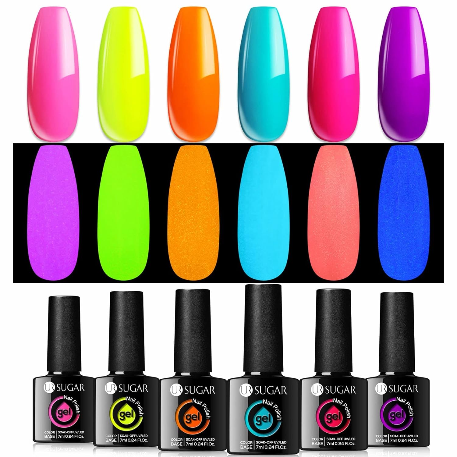 Glow in the Dark Luminous Gel Nail Polish Long -Lasting Manicure Essentials-Free Shipping - Lady Luana Luxe Nails