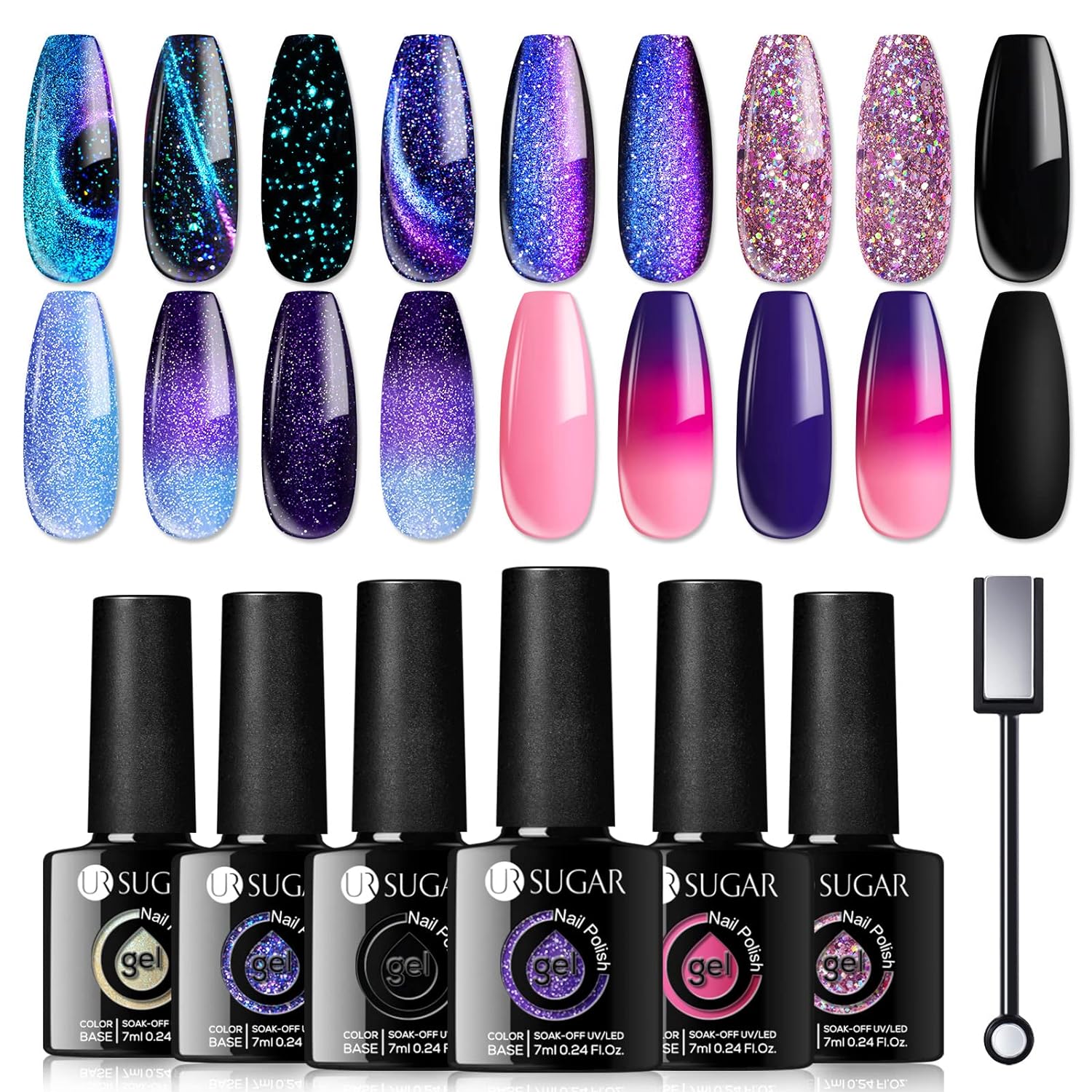 Milky Mystery Sparkle Shiny Glitter Gel Nail Polish Long-Lasting Manicure Essentials-Free Shipping - Lady Luana Luxe Nails