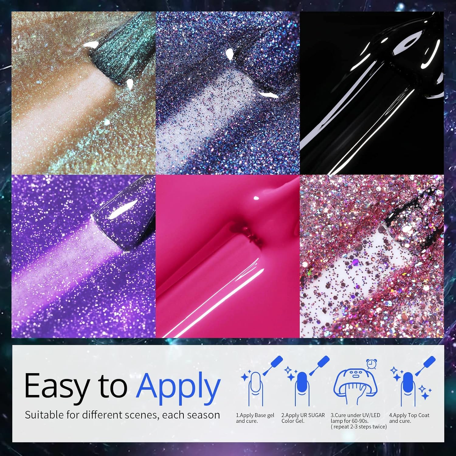 Milky Mystery Sparkle Shiny Glitter Gel Nail Polish Long-Lasting Manicure Essentials-Free Shipping - Lady Luana Luxe Nails