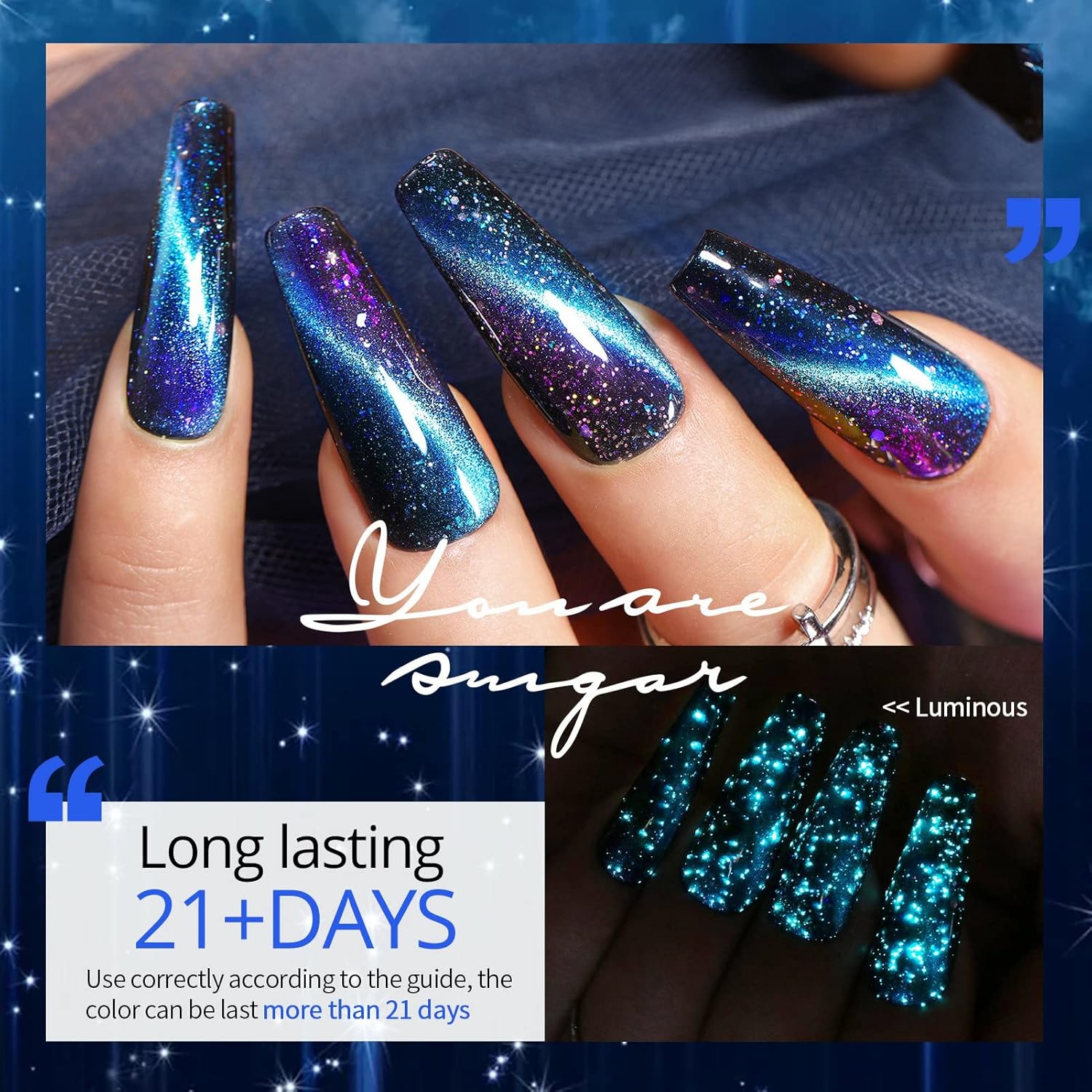 Milky Mystery Sparkle Shiny Glitter Gel Nail Polish Long-Lasting Manicure Essentials-Free Shipping - Lady Luana Luxe Nails