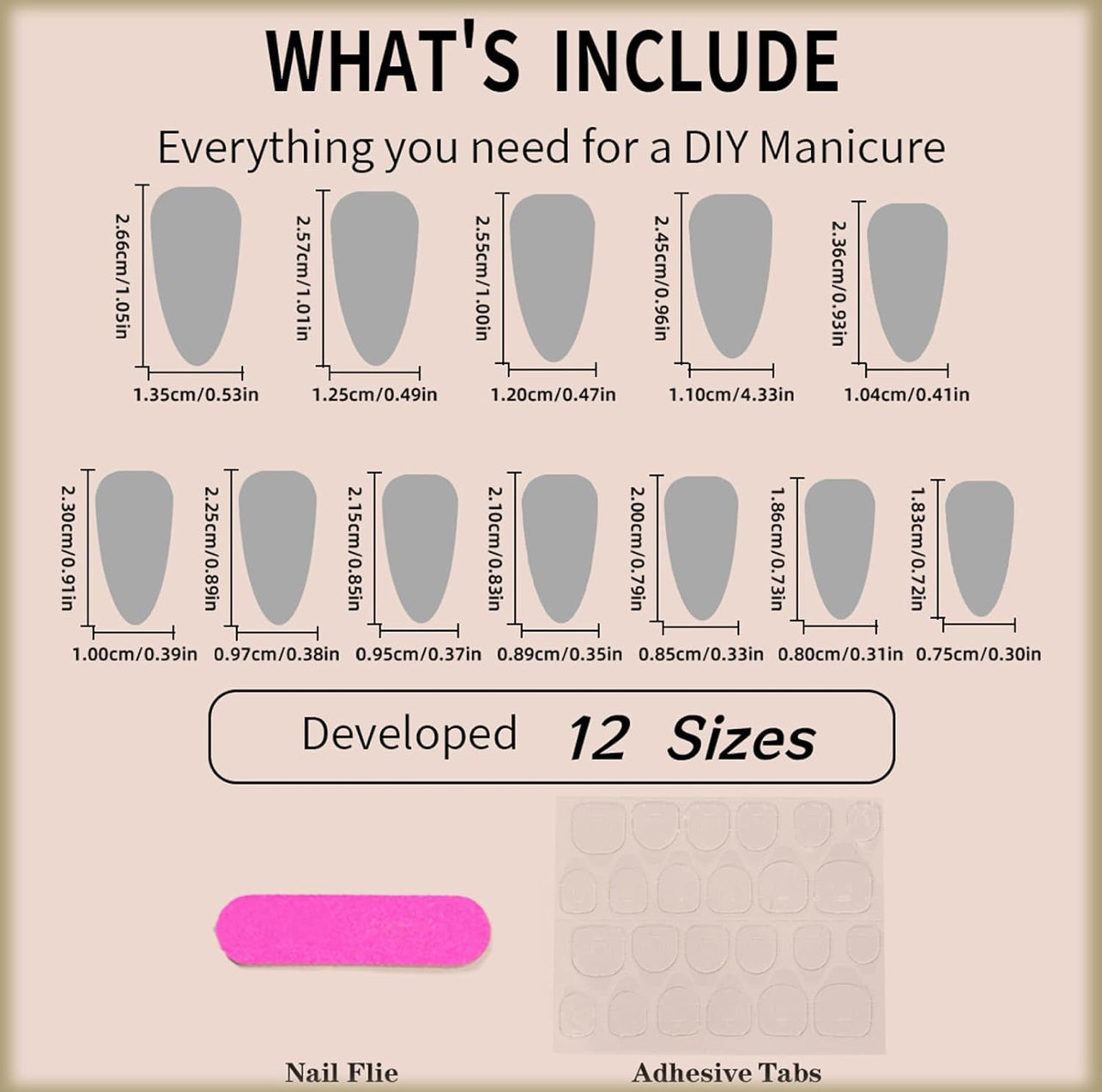 Pink Rhinestone French Coffin Press On Nails Acrylic Fake Nails-Free Shipping