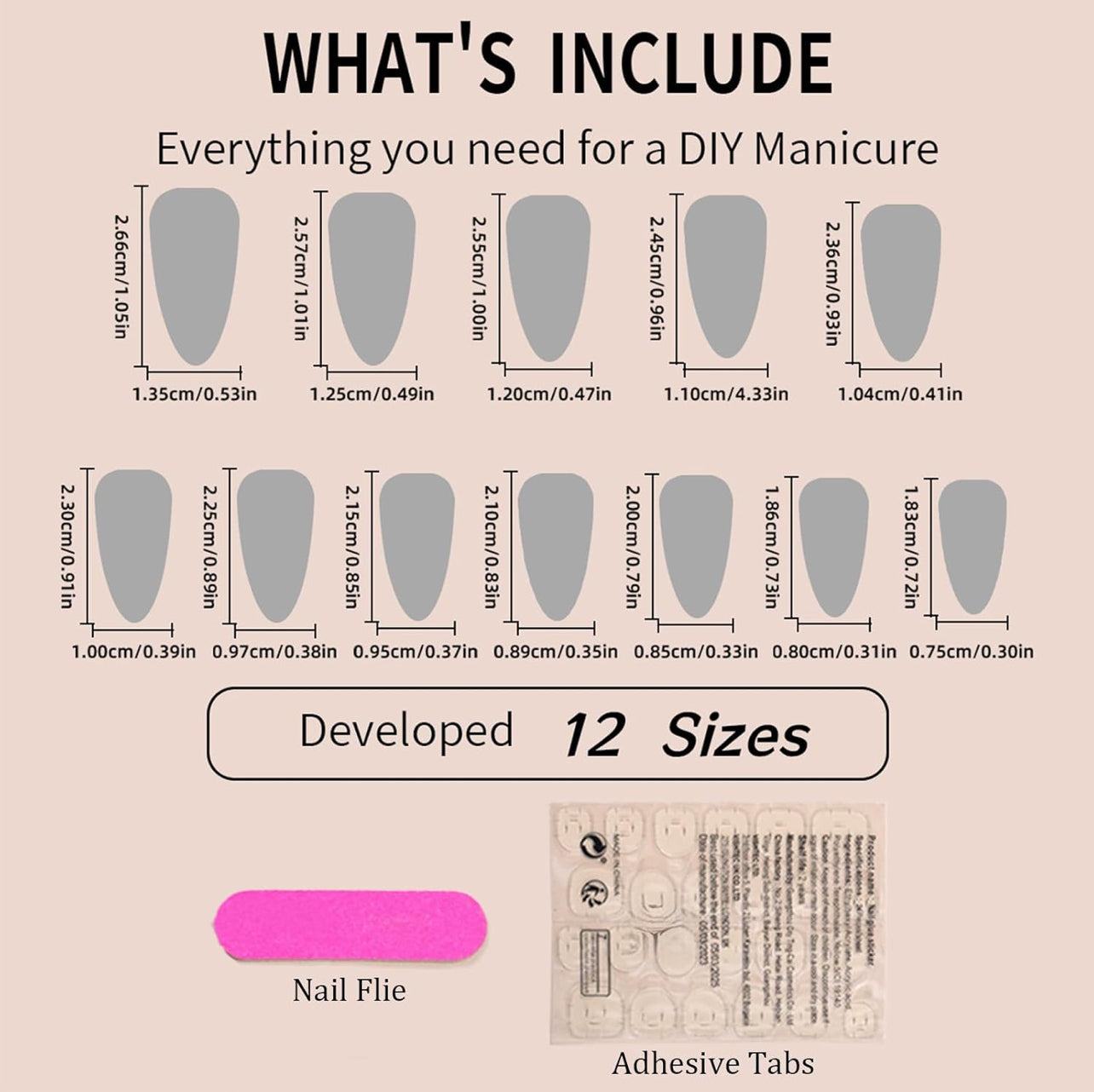 Elegant Gold Glitter Almond French Tip Press-On Fake Nails- Free Shipping