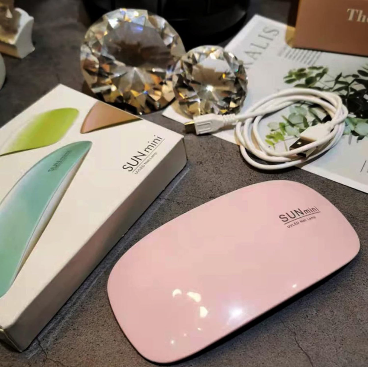 Mini Portable 6W UV LED Nail Gel Polish Lamp Dryer-The Ultimate On-the-Go Beauty Tool - Lady Luana Luxe Nails