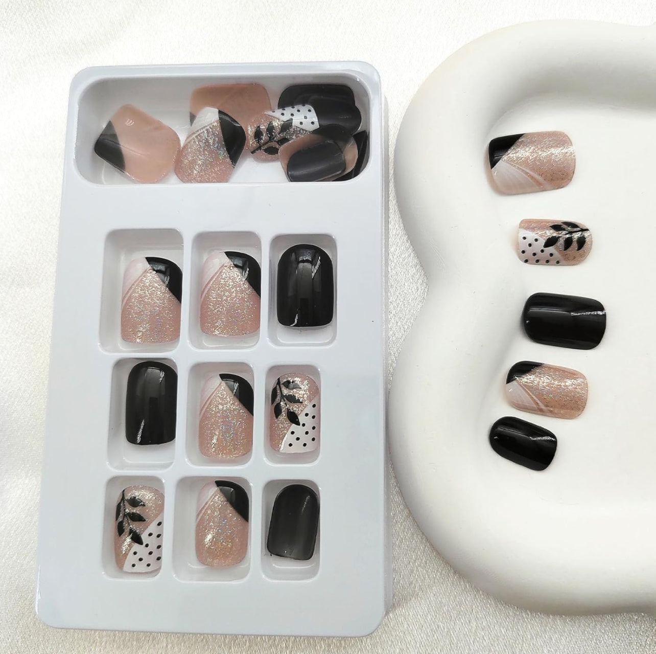 Chic Red Medium Length Press On Almond Nails Easy Apply-Free Shipping - Lady Luana Luxe Nails