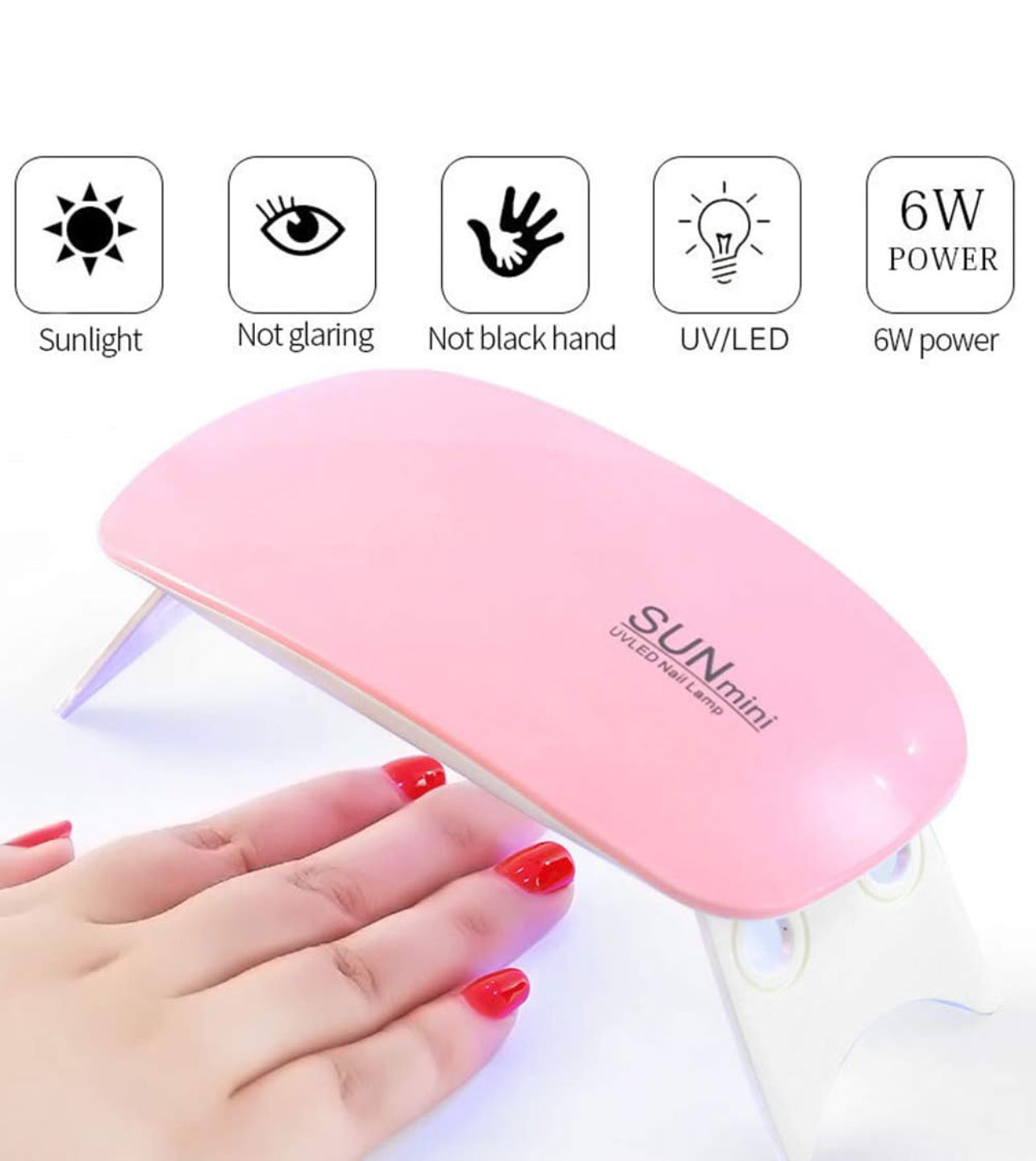 Mini Portable 6W UV LED Nail Gel Polish Lamp Dryer-The Ultimate On-the-Go Beauty Tool - Lady Luana Luxe Nails