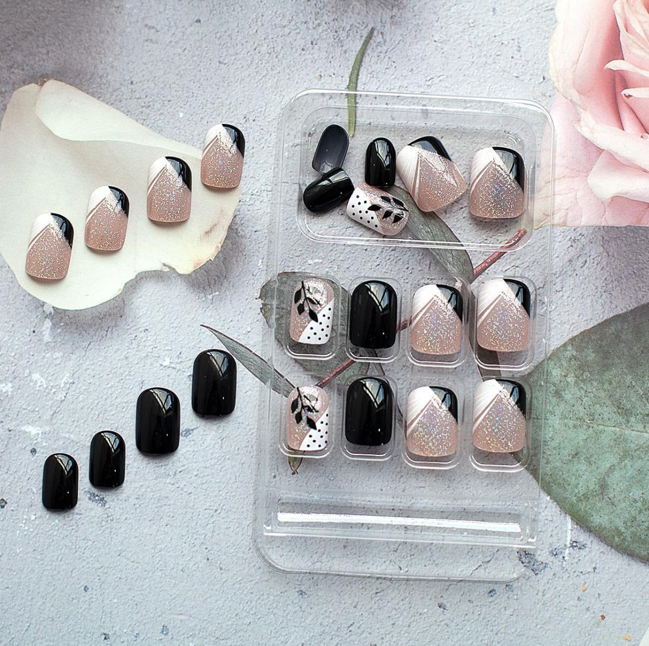 Chic Red Medium Length Press On Almond Nails Easy Apply-Free Shipping - Lady Luana Luxe Nails