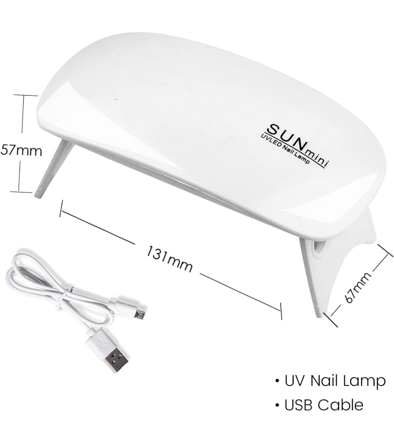 Mini Portable 6W UV LED Nail Gel Polish Lamp Dryer-The Ultimate On-the-Go Beauty Tool - Lady Luana Luxe Nails