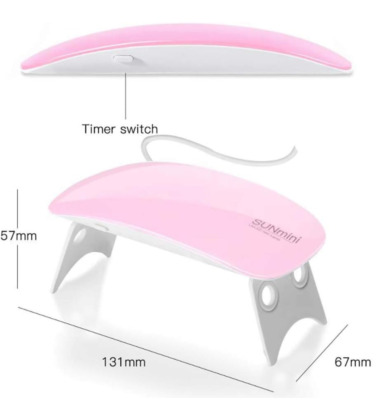 Mini Portable 6W UV LED Nail Gel Polish Lamp Dryer-The Ultimate On-the-Go Beauty Tool - Lady Luana Luxe Nails